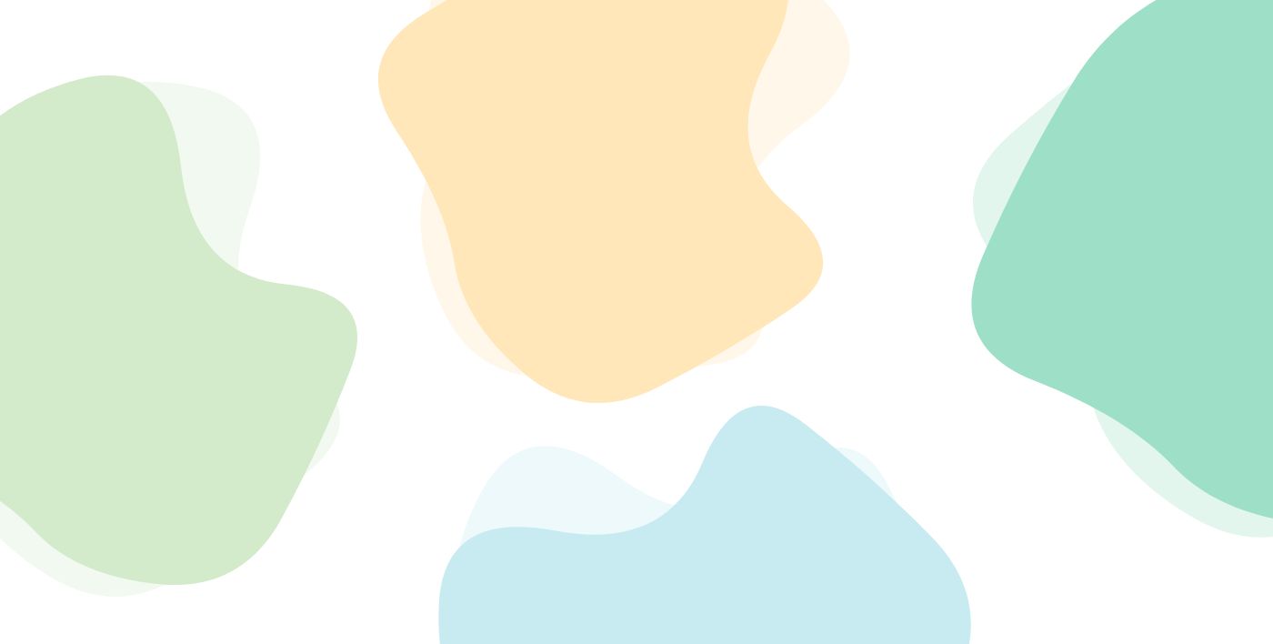 Yellow, green and blue shapes for illustration purposes.