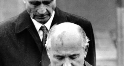 Presidentti Mauno Koivisto ja Neuvostoliiton kommunistisen puolueen pääsihteeri Mihail Gorbatšov lokakuussa 1989