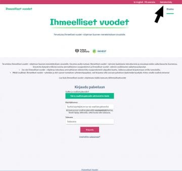 Kuvakaappaus menetelmätuen etusivusta.