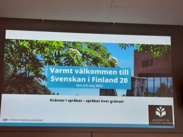 Welcome words from the Svenskan i Finland conference