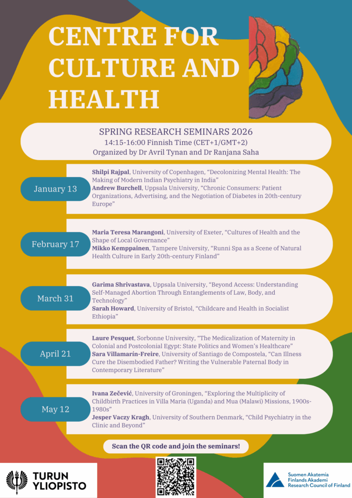 Poster for the spring research seminars in 2026.