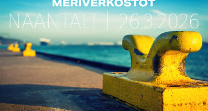 Meriverkostot 2026 Naantali -mainoskuva, keltainen pollari laiturilla