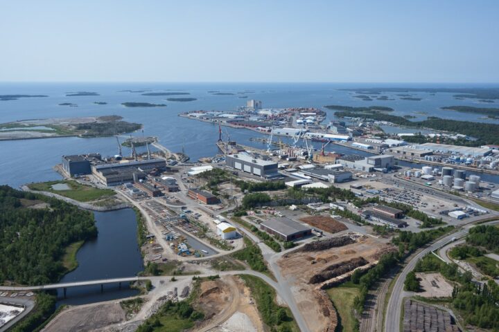 Ilmakuva teollisuusalueesta Seaside Industry Park Rauma