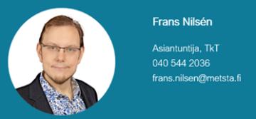 Frans Nilsenin kasvokuva ja yhteytiedot