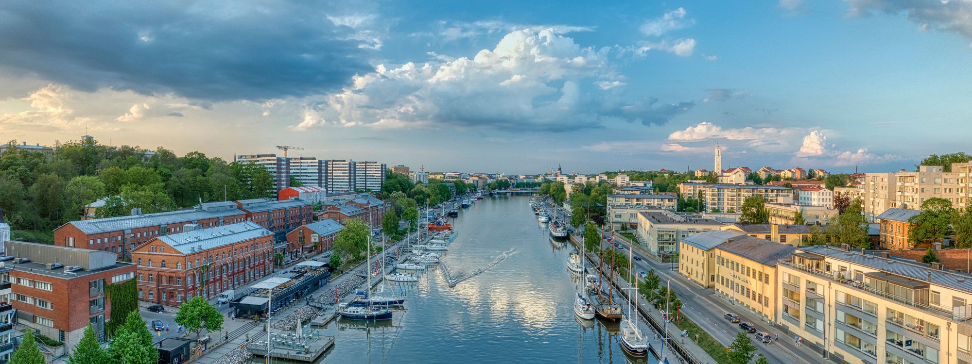Panorama view of the city of Turku