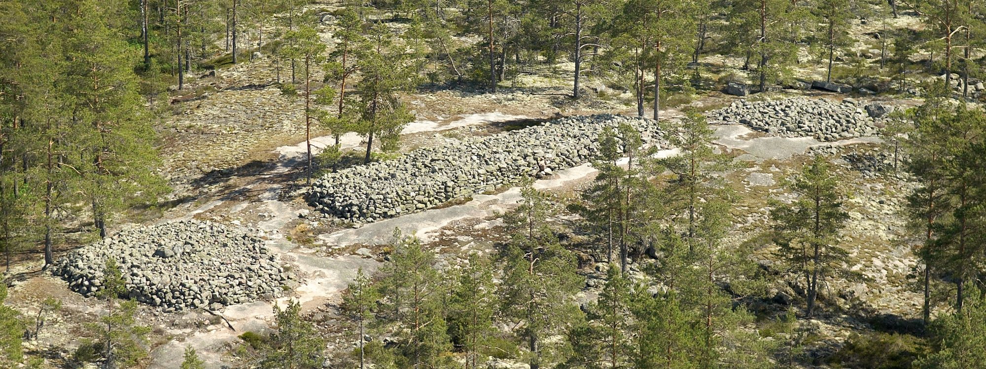 Arial photo of Sammallahdenmäki Bronze Age burial site