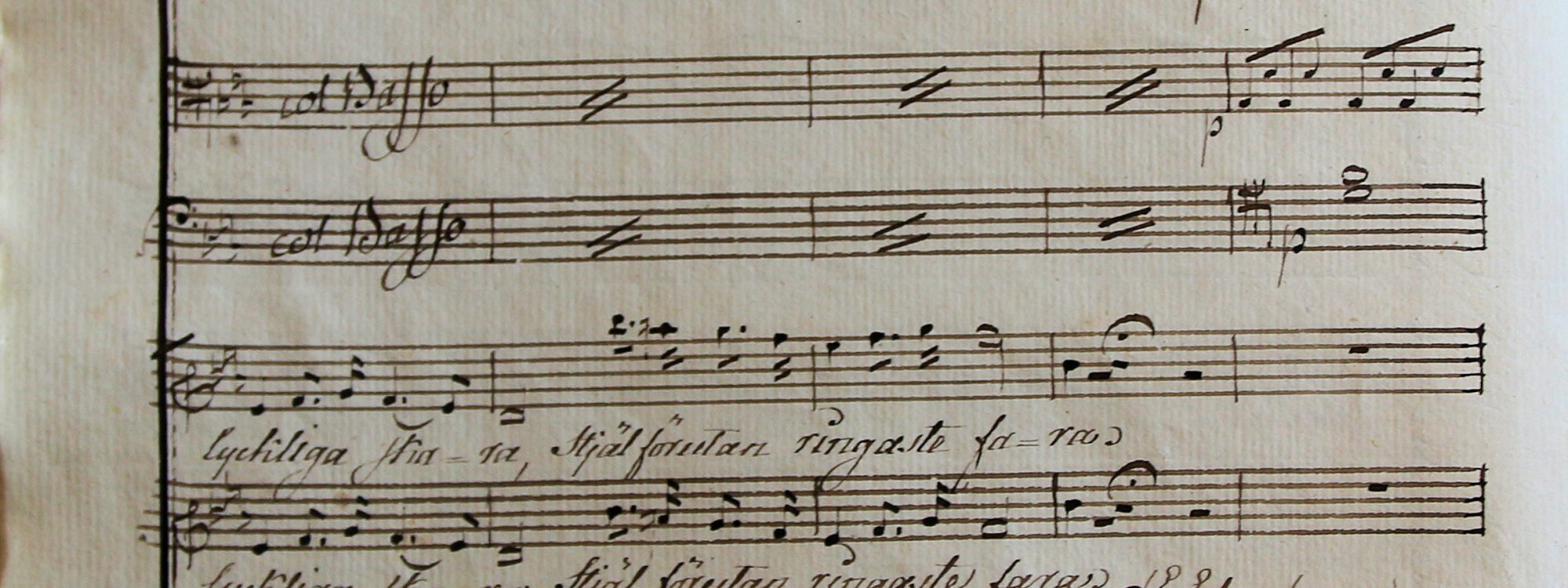 Detail of a score