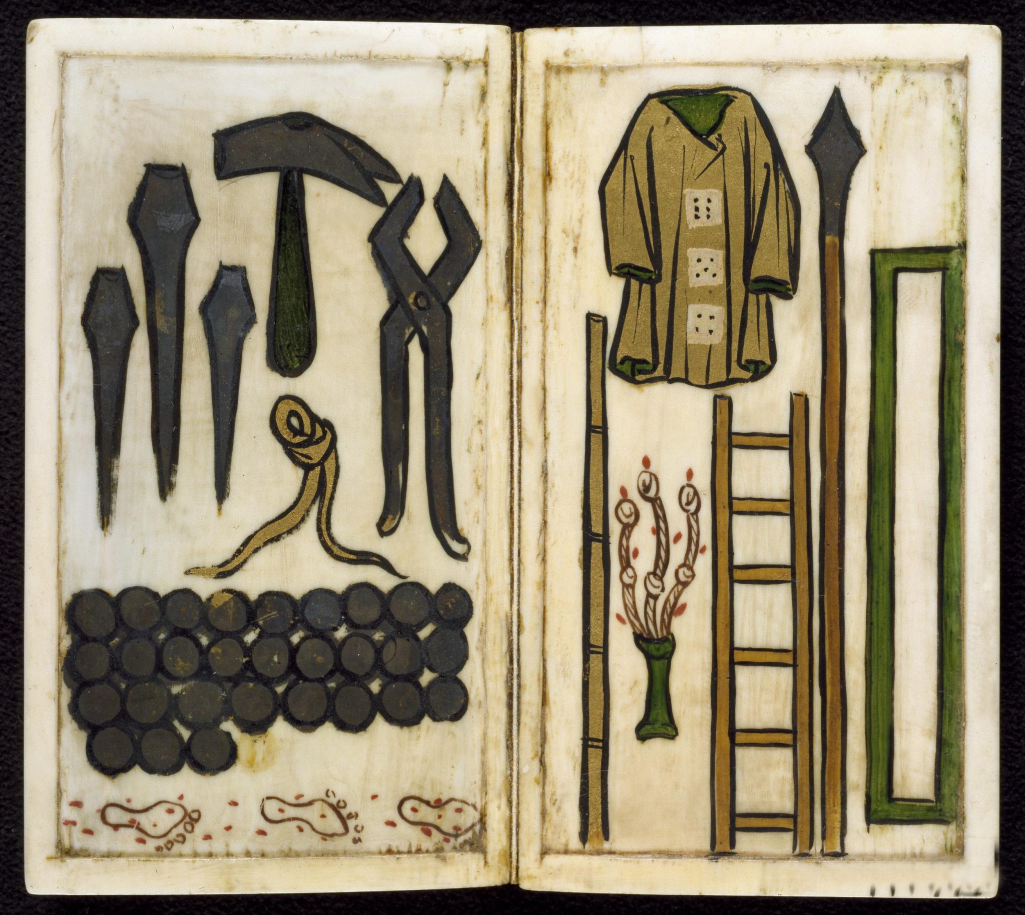 часослов маршала бусико. символы страстей христовых. орудия страстей господних. икона орудия страстей. орудия страстей христовых икона.