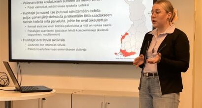 Emilia esittelee havaintoja ja ajatuksia tähän mennessä saaduista tuloksista.