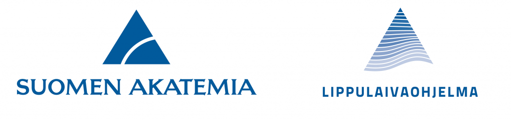 Suomen Akatemian ja lippulaivaohjelman logot.
