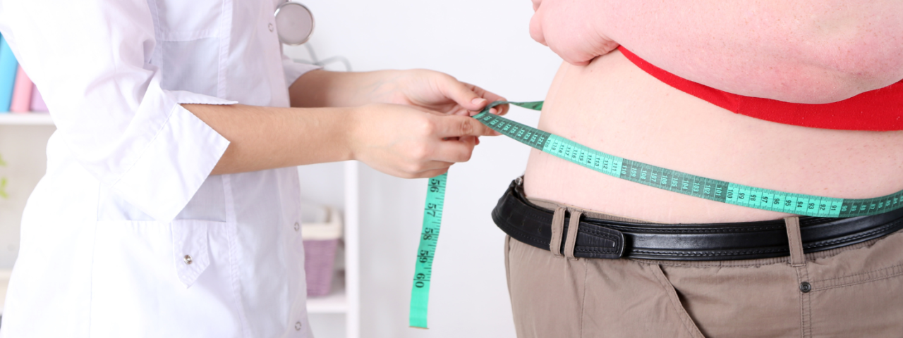 Doctor examining patient obesity