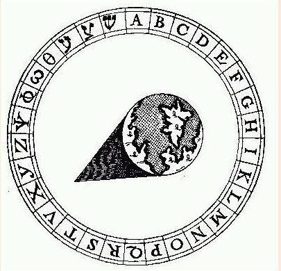 Savenvalajan pyörän sinetti Brunon teoksesta Triginta Sigilli (1583)