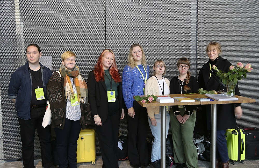 Conference assistants photographed on the last day of the conference