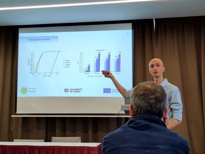 Mahdi presenting at a conference