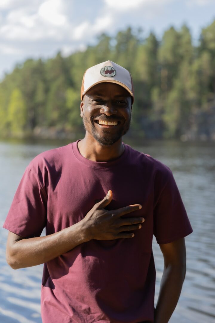 A lakefront view of what a typical lake looks like in Finland. 